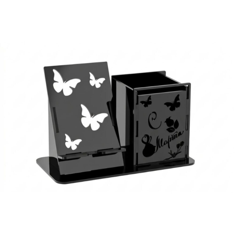 1 2026-04-12 at 11.46.30 AM منظم مكتب ملكي 2 في 1 (حامل جوال + مقلمة) - أسود فاخر.