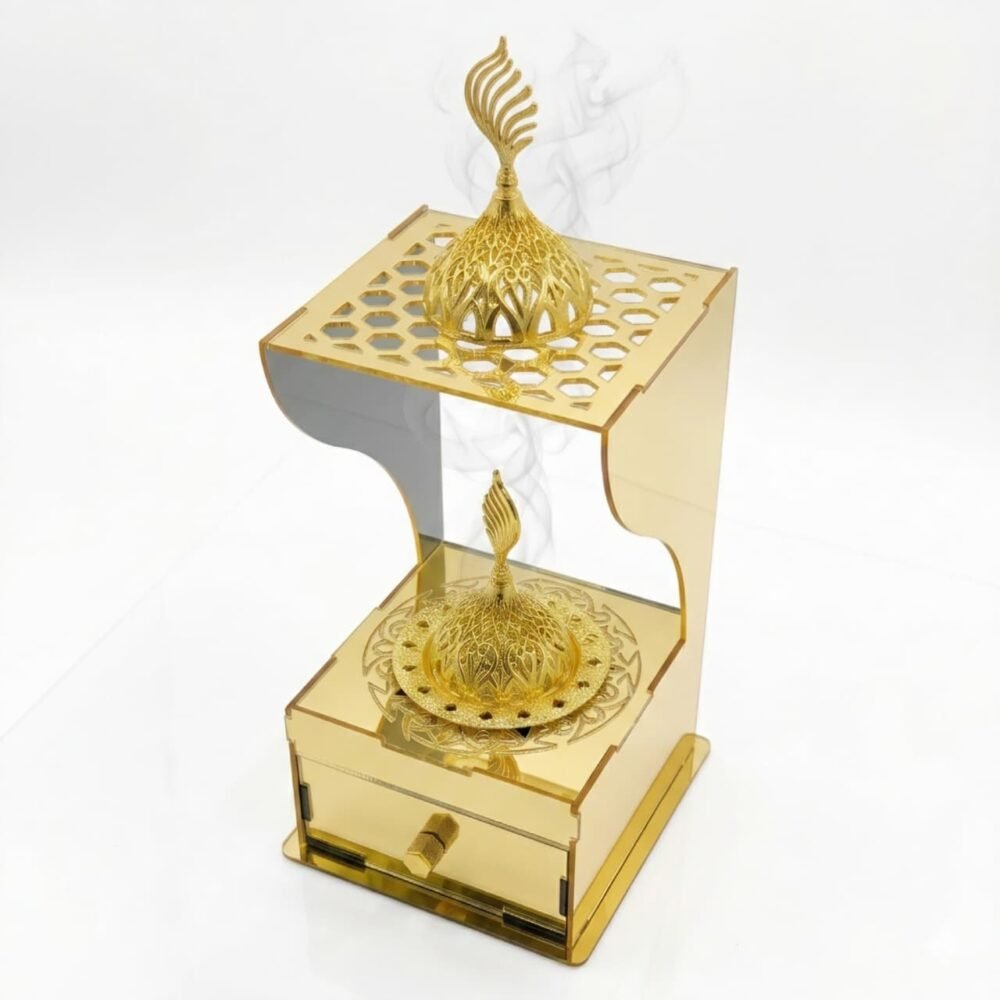 مبخرة "الجواهر الملكية" الفاخرة – تصميم هندسي أنيق